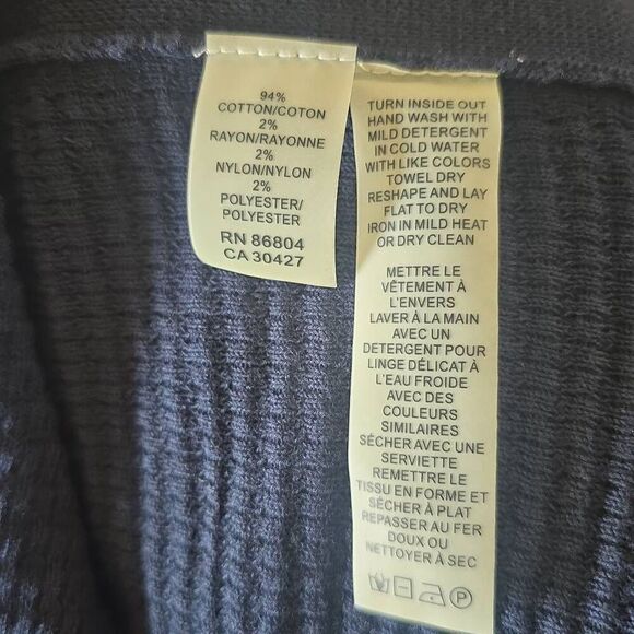 MAGASCHONI BRAND. NAVY/ ORANGEBOMBRE STRIPE CARDIGAN LONG SLEEVE, NWOT, SZ. S - Picture 7 of 7